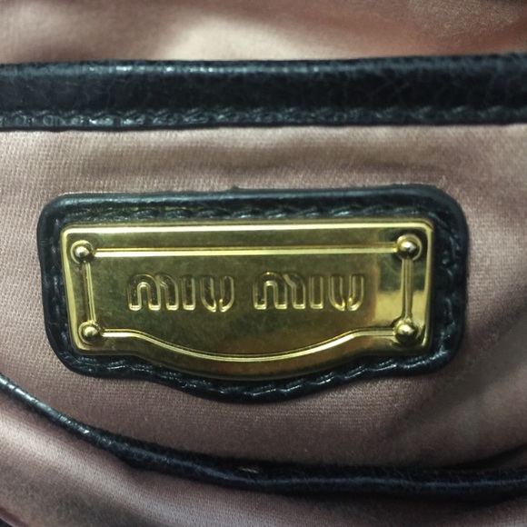 Miu Miu Black Vitello Lux Leather Bow - Picture 10 of 10